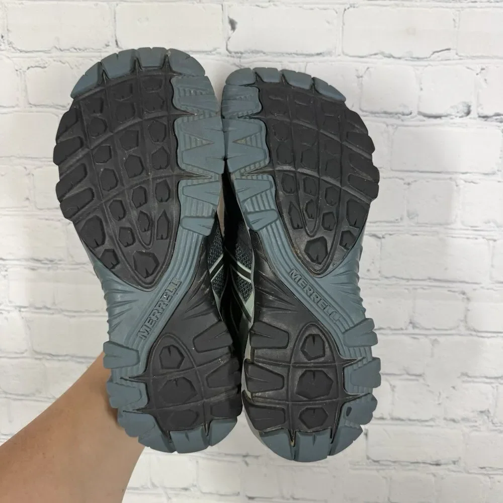 Merrell Flex Connect Hiking Trail Shoes Womens 9 Gray Green Outdoor Walking